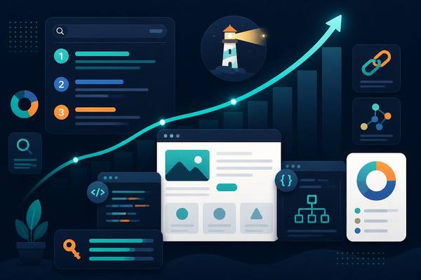 Organic SEO growth chart managed by RebeDesign